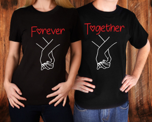 Set 2 Tricouri Cuplu Personalizate - Together Forever   [1]