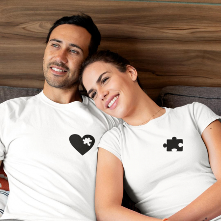 Set 2 Tricouri Personalizate - Puzzle Inima   [1]