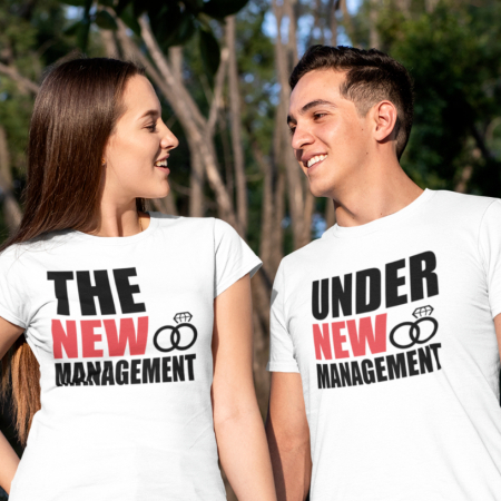 Set 2 Tricouri Personalizate Cuplu - Under new management The new management   [1]