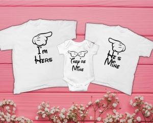 Tricouri Personalizate - Set 3 Tricouri Personalizate Familie - Al meu / A mea / Ai mei