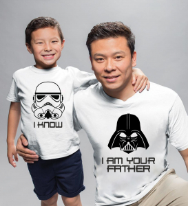 Tricouri Pentru Tata Si Fiu - Set 2 Tricouri Personalizate - I Am Your Father  