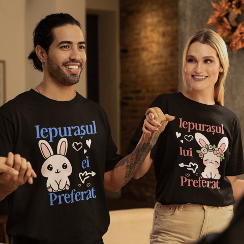 Set 2 Tricouri Personalizate - Iepurasul lui/ei Preferat   [1]