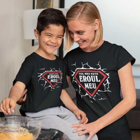 Set 2 Tricouri Personalizate - Mama si Fiu Supereroi   [1]