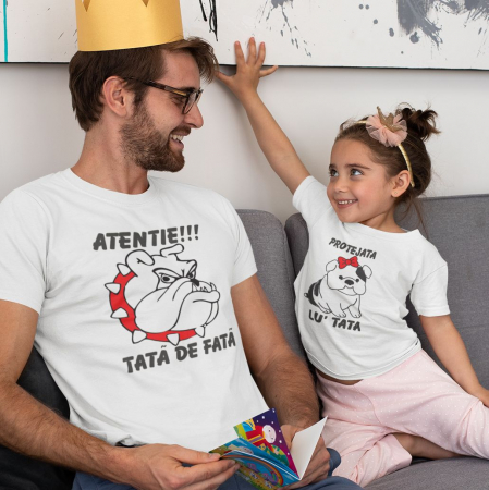 Set 2 Tricouri Personalizate - Tata Agresiv / Fata lu' Tata [1]