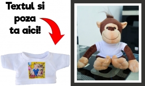 Ursuleti de plus - Ursulet De Plus Personalizat Cu Poza - Maimutica