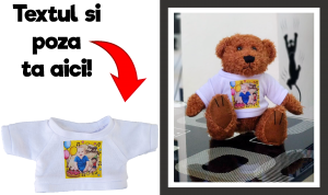 Ursulet de plus personalizat cu poza - Maroniu [3]