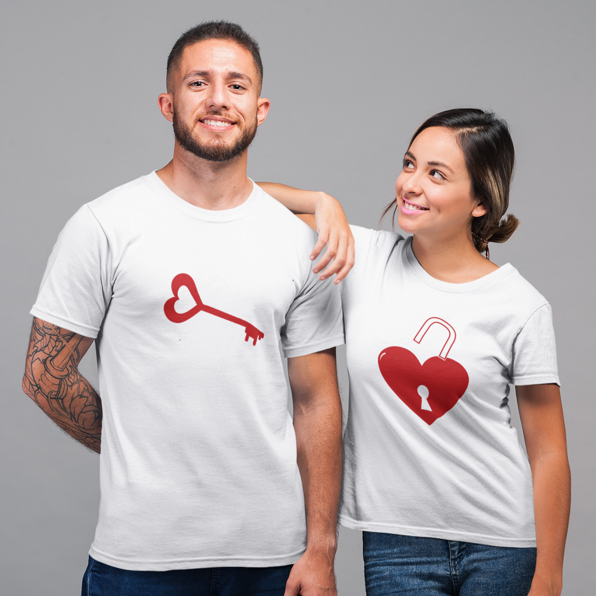 Tricouri Cuplu Personalizate - inimii