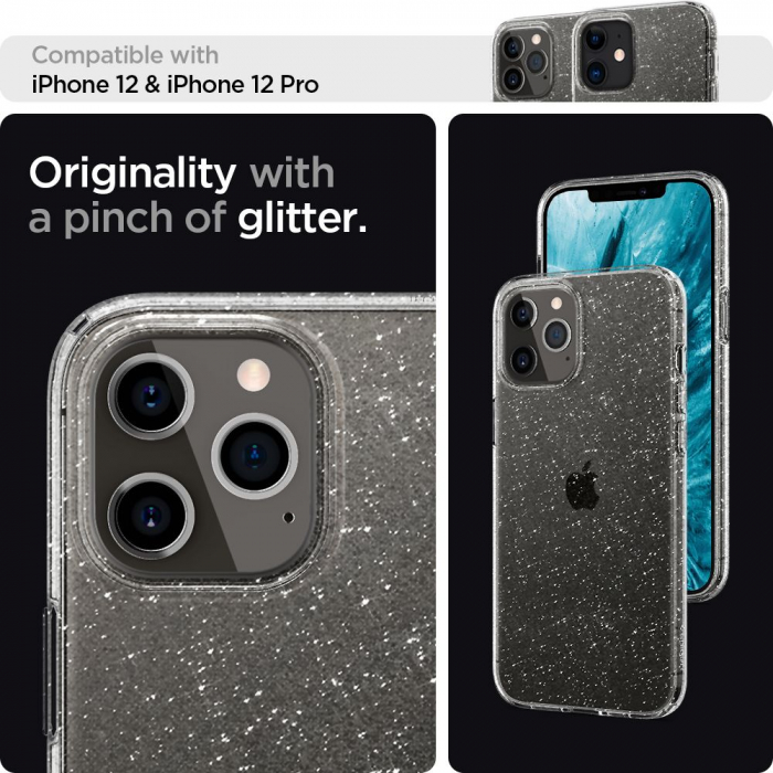 Husa Spigen Liquid Crystal IPhone 12/12 Pro Glitter [9]