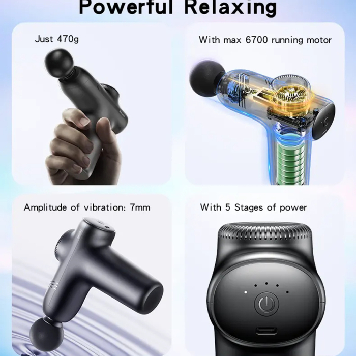 Aparat de masaj Yesido - Massage Gun (MG01) - Low Noise, Type-C - Black [6]