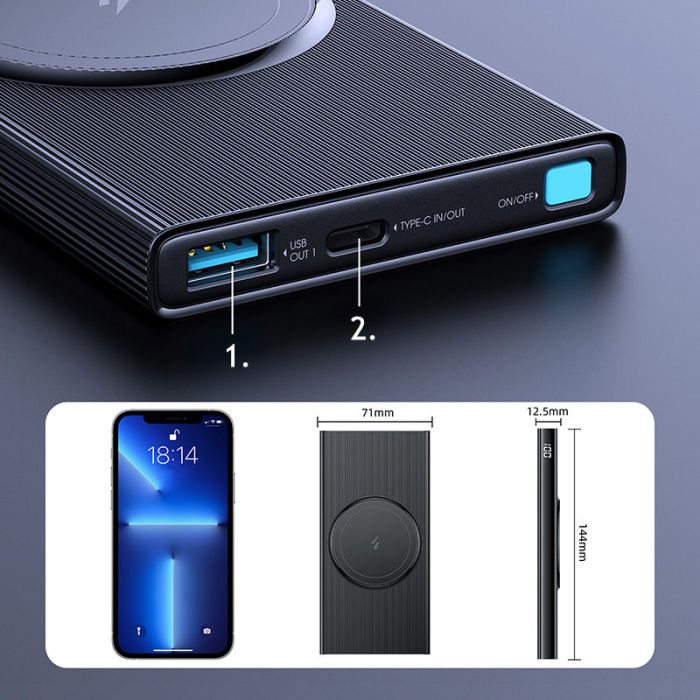 Baterie externa Joyroom JR-W010 magnetica Magsafe 10 000 mah [8]