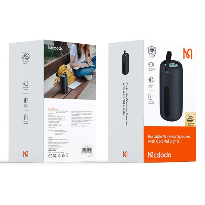 Boxa portabila Mcdodo BS-1410 - with Colorful Lights [4]