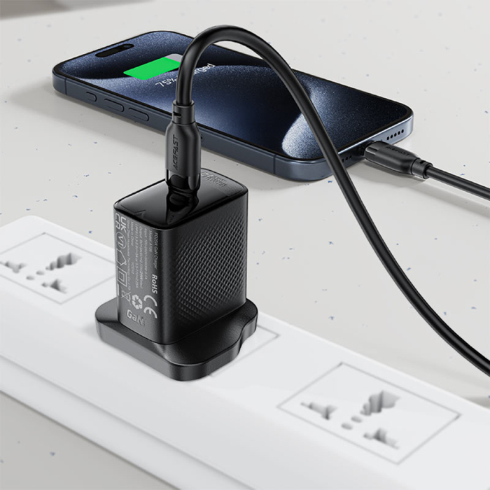 Cablu Acefast  (C16-04) - Fast Charging, USB to Type-C, 3A, BendResistant, 1.2m - Black [6]