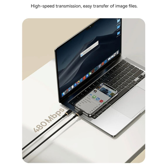 Cablu Baseus Dura Series (P10377800U01-01) - Type-C to Lightning, Fast Charging, PD 20W, Nylon, 1m - Red / Black [5]