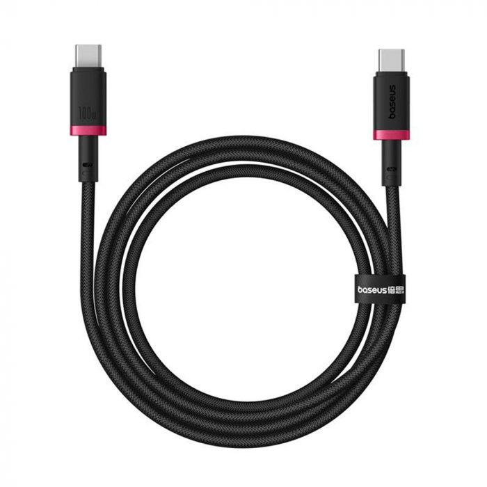 Cablu Baseus - Data Cable Dura Series (P10377803U01-03) - for MacBook, Type-C, Fast Charge, PD 100W, 480Mbps, 2m - Red / Black [2]