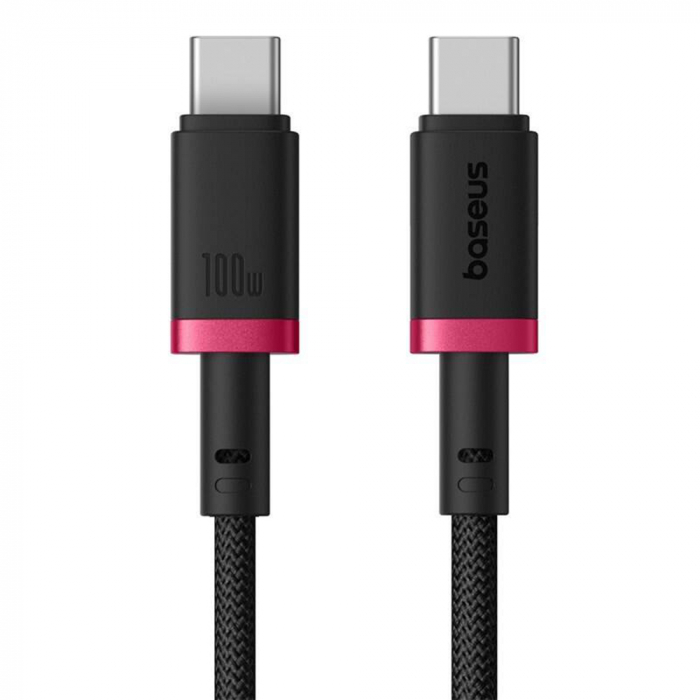 Cablu Baseus - Data Cable Dura Series (P10377803U01-03) - for MacBook, Type-C, Fast Charge, PD 100W, 480Mbps, 2m - Red / Black [1]