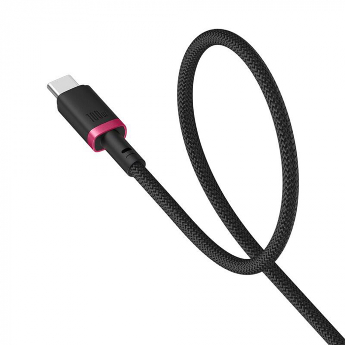 Cablu Baseus - Data Cable Dura Series (P10377803U01-03) - for MacBook, Type-C, Fast Charge, PD 100W, 480Mbps, 2m - Red / Black [4]