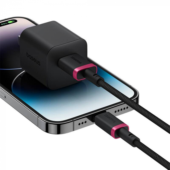 Baseus  Dura Series USB to Lightning, Fast Charging, 2.4A, 480Mbps, Nylon, 2m - Red / Black [4]