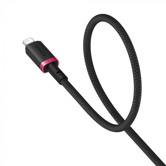 Baseus  Dura Series USB to Lightning, Fast Charging, 2.4A, 480Mbps, Nylon, 2m - Red / Black [2]