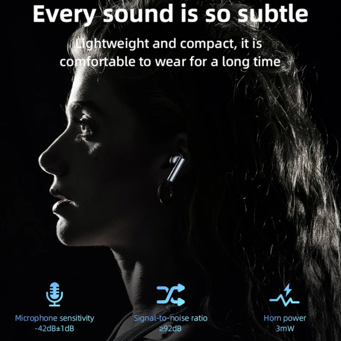 Casti wireless Yesido TWS23 - with Noice Cancelling, Touch Control, Bluetooth V5.3, In-ear Design, 300mAh - Black [7]