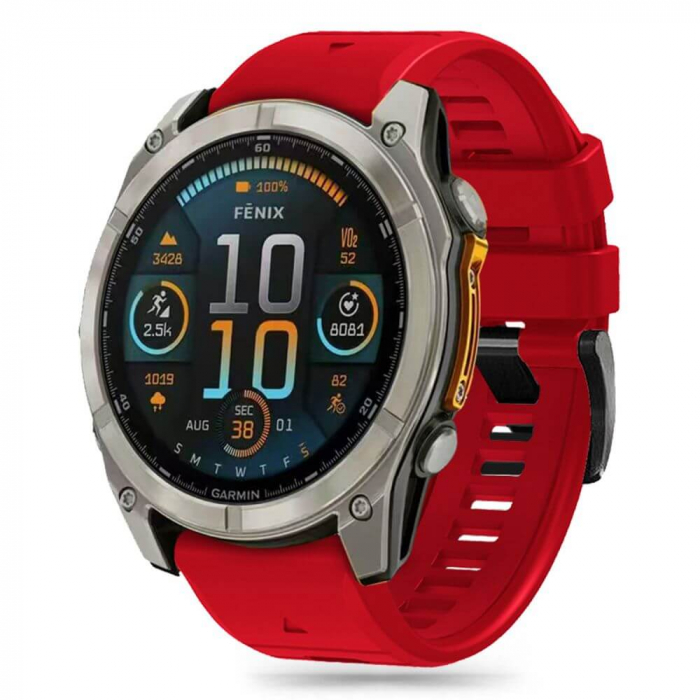 Curea Tech-Protect Silicone Line Garmin Fenix 5X / 5X Plus / 6X / 6X Pro / 7X / 8 51mm verde army [2]