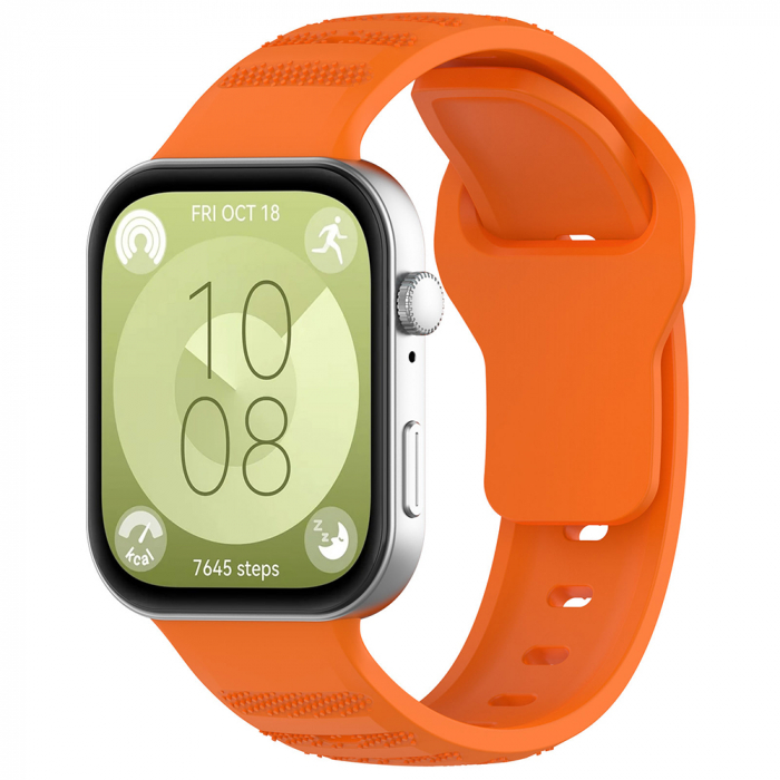 Curea Techsuit W050 Huawei Watch Fit 3 portocaliu [2]