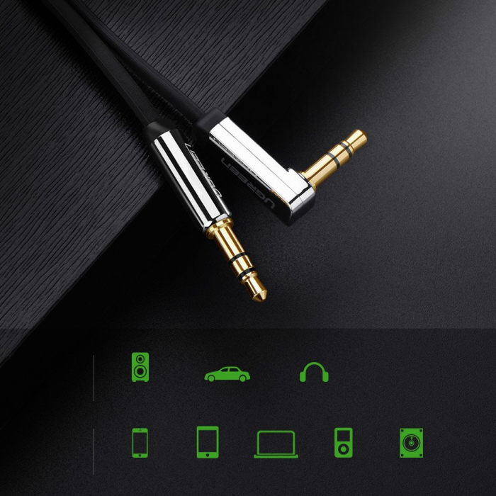 Cablu Ugreen auxiliar audio jack - jack 3.5mm 1m [5]