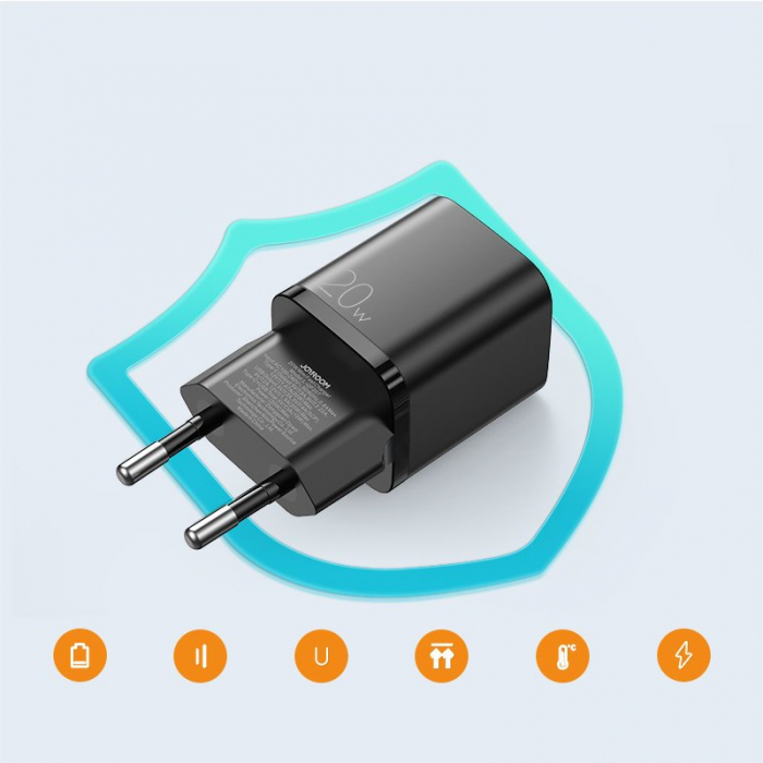 Incarcator retea Joyroom L-QP207 USB/USB-C Quick Charge 3.0 20W [6]