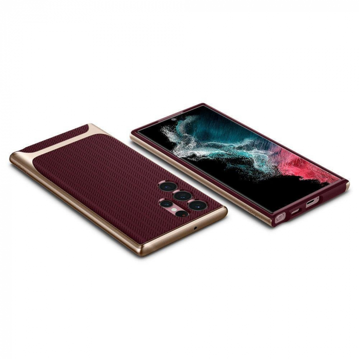 Husa Spigen Neo Hybrid Samsung Galaxy S22 Ultra burgundy [6]