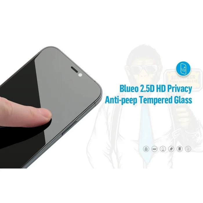 Folie 5D Mr. Monkey Glass IPhone 14 Pro / 15 privacy [3]