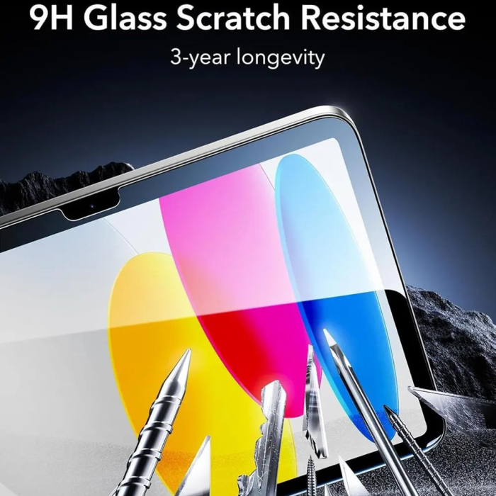 Folie de protectie Ecran ESR Armorite UltraFit pentru Apple iPad (2025) / (2022), Ipad 11 2025, Ipad A16 - Sticla Securizata, Full Glue [6]