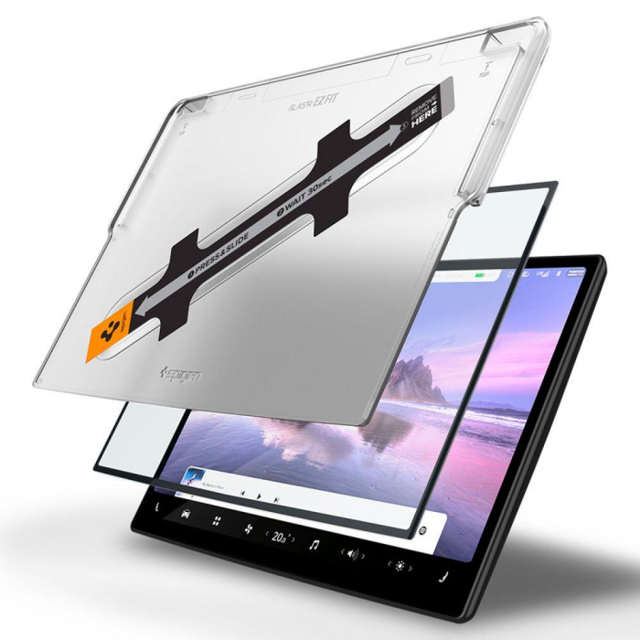Folie sticla cu sistem de montare Spigen glas tr ez fit compatibila cu Tesla Model X 2022 / S 2021 [8]