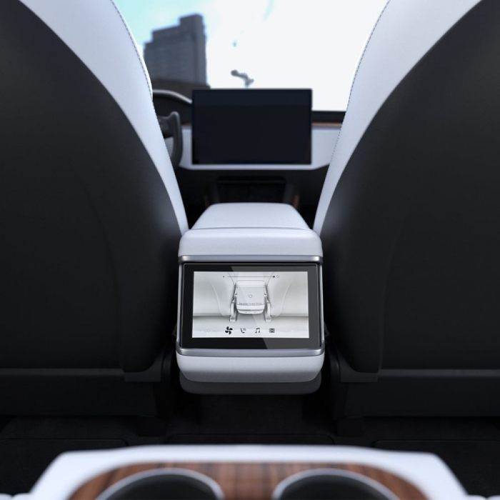 Folie Spigen Ez Fit Tesla X 2022 / S 2021 ecran spate [7]