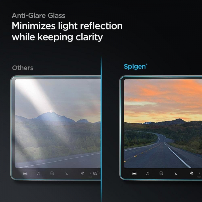 Folie sticla cu sistem de montare Spigen glas tr ez fit compatibila cu Tesla Model Y / 3 [6]