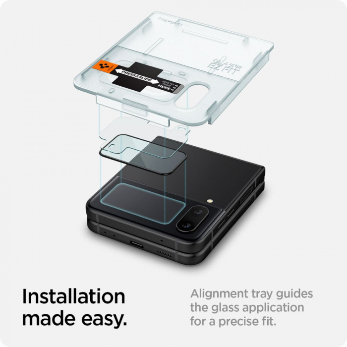 Folie Spigen Glas Tr Ezfit Samsung Galaxy Z Flip 4 [6]