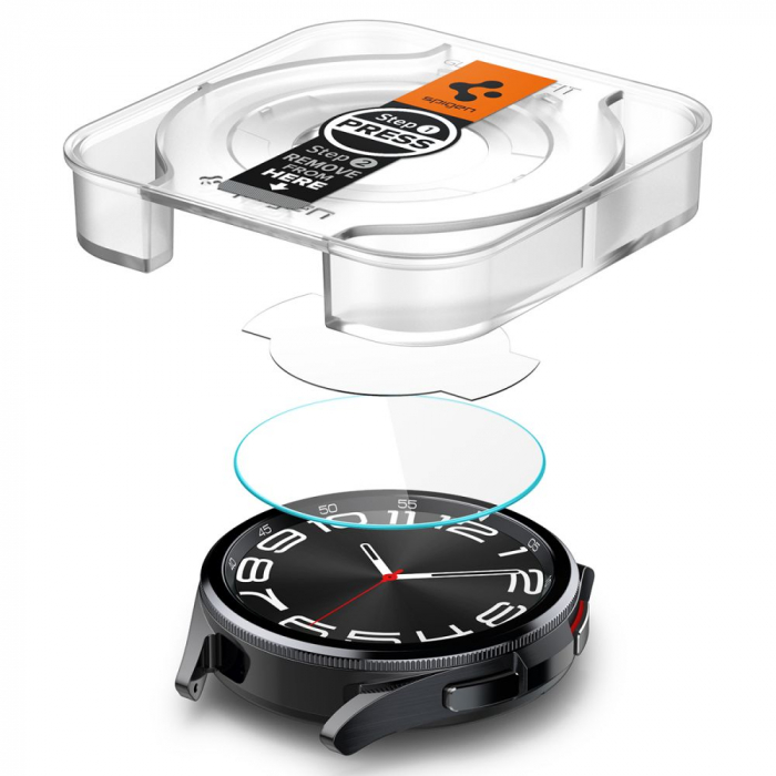 Pachet 2x Folie Spigen Glass EZ Fit Samsung Galaxy Watch 6 43 mm [7]