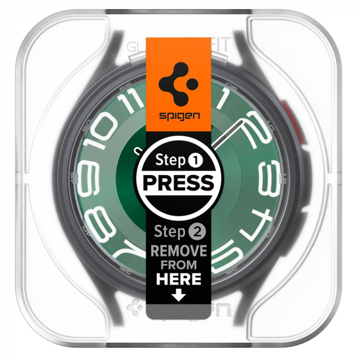 Pachet 2x Folie Spigen Glass EZ Fit Samsung Watch 6 47 mm [5]
