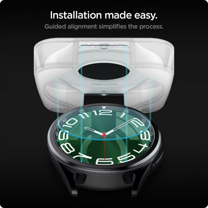 Pachet 2x Folie Spigen Glass EZ Fit Samsung Watch 6 47 mm [4]