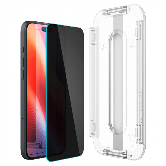 Folie Spigen GlastR Slim Privacy Iphone 15 / Iphone 16 2 buc [1]