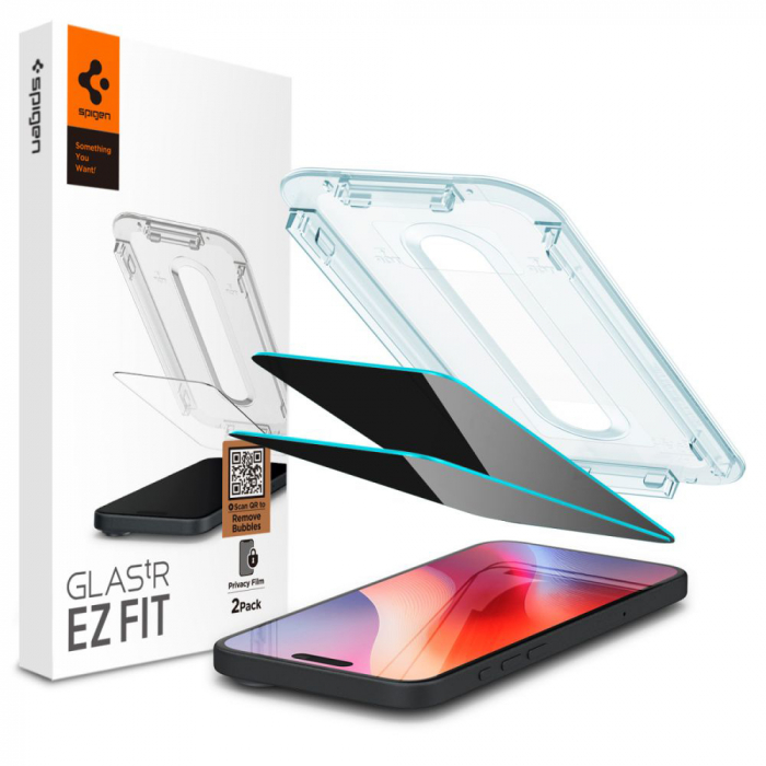 Folie Spigen GlastR Slim Privacy Iphone 15 / Iphone 16 2 buc [7]