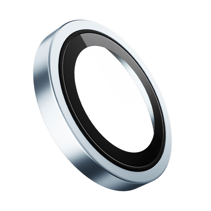 Folie sticla camera Blueo iPhone 17 - Original Metal Frame Lens Glass Light blue [2]