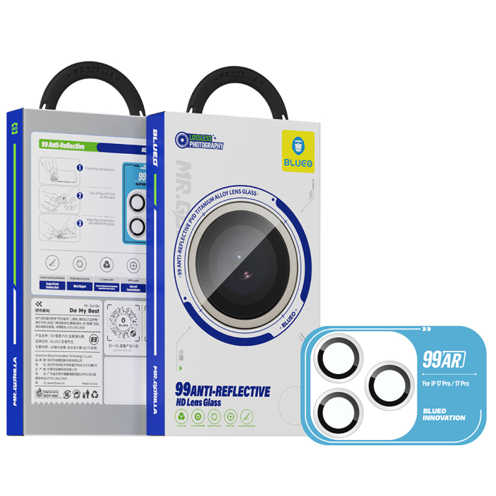 Folie sticla camera Blueo Iphone 17 Pro / iPhone 17 Pro Max  Dark Blue [4]