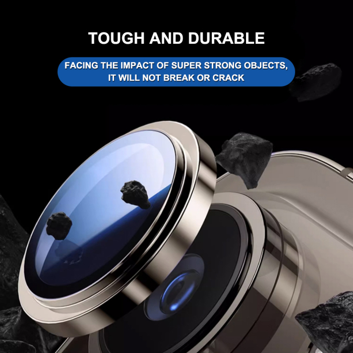 Folie sticla camera iPhone 17 Pro / iPhone 17 Pro Max Lito - Titanium AR Camera Glass Navy Blue [2]