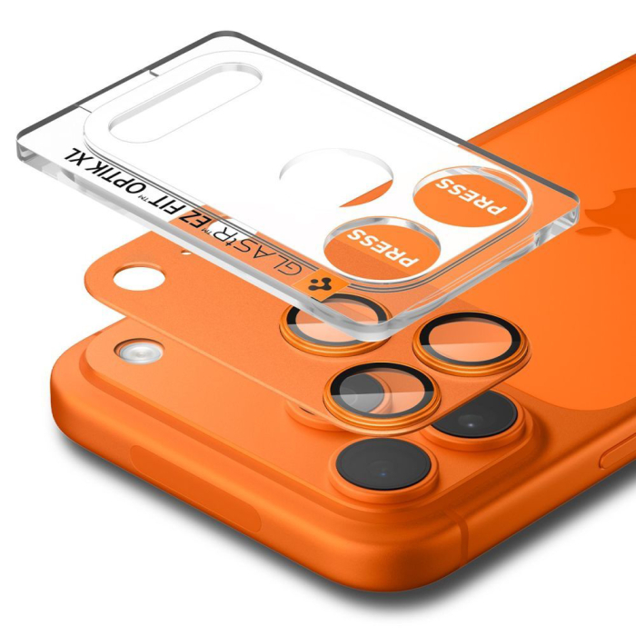 Folie sticla camera + platou Spigen Optik Pro XL 17 Pro Orange [4]