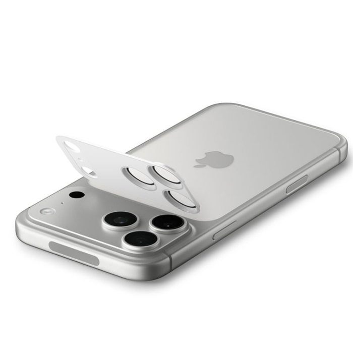 Folie sticla camera + platou Spigen Optik Pro XL 17 Pro Silver [3]