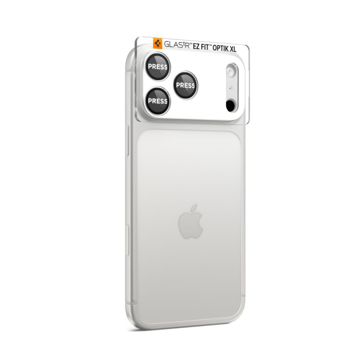 Folie sticla camera + platou Spigen Optik Pro XL 17 Pro Silver [5]
