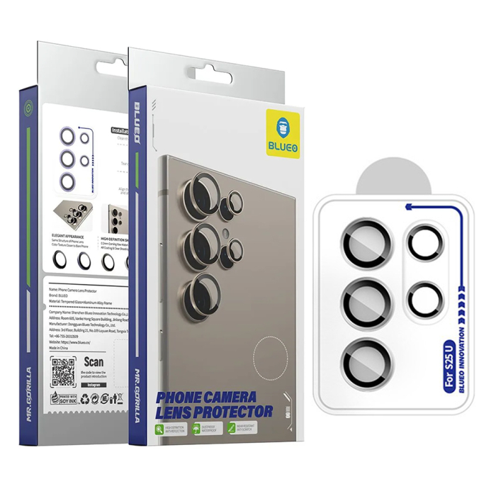 Folie sticla camera Samsung Galaxy S26 Ultra Blueo - Camera Lens Protector Black [3]