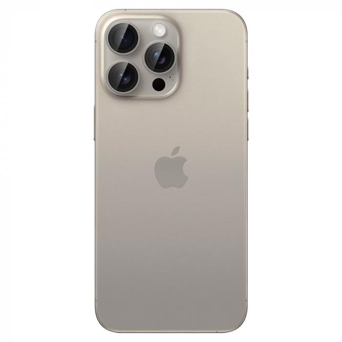 Pachet 2x Folie sticla camera Spigen Optik iPhone 15 Pro / 15 Pro Max titanium [6]