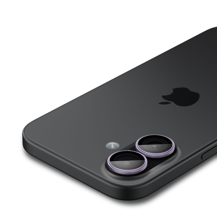 Folie sticla camera Spigen - Optik.tR EZ Fit Pro Camera Glass (2 pack) - iPhone 17 / iPhone 16 Plus / iPhone 16 - Purple [6]