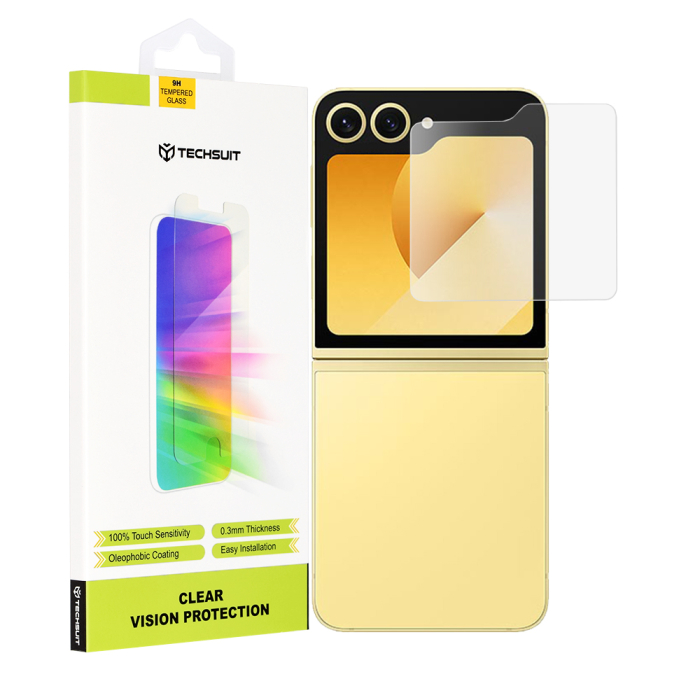 Folie sticla ecran exterior Samsung Galaxy Z Flip6 / Flip7 FE Techsuit ransparent [1]