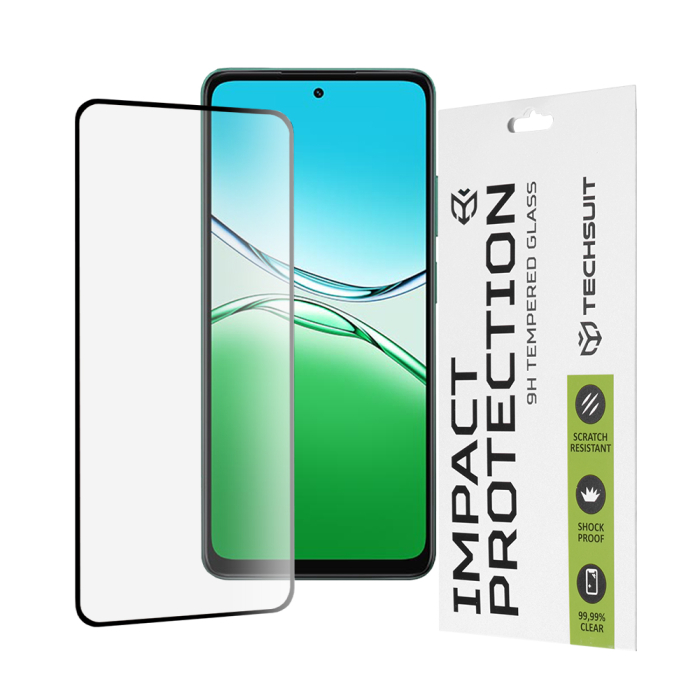 Folie sticla Oppo A5 4G Techsuit - 111D Full Cover / Full Glue Glass Black [1]